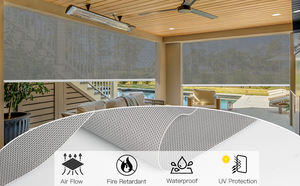 Tenda da Esterno Impermeabile e Antivento con Sistema Ziptrack, Schermo Motorizzato per Patio, Tende Parasole per Pergola - Product Image 3
