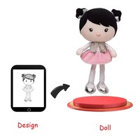 Poupée en peluche personnalisée, douce, DIY, princesse, animal, personnage humain, jouet en peluche pour filles, poupées DIY personnalisées