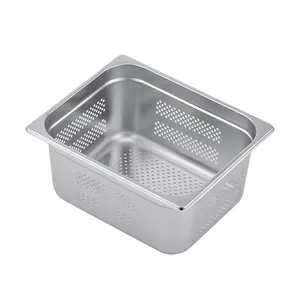 American Style Stainless Steel Anti-jam Steam Gastronorm Pan Containers Perforated S/s Food Pans