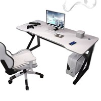 Bureau d'ordinateur en bois épaissi, design minimaliste moderne, bureau de jeu et d'étude pour PC de bureau et écriture étudiante