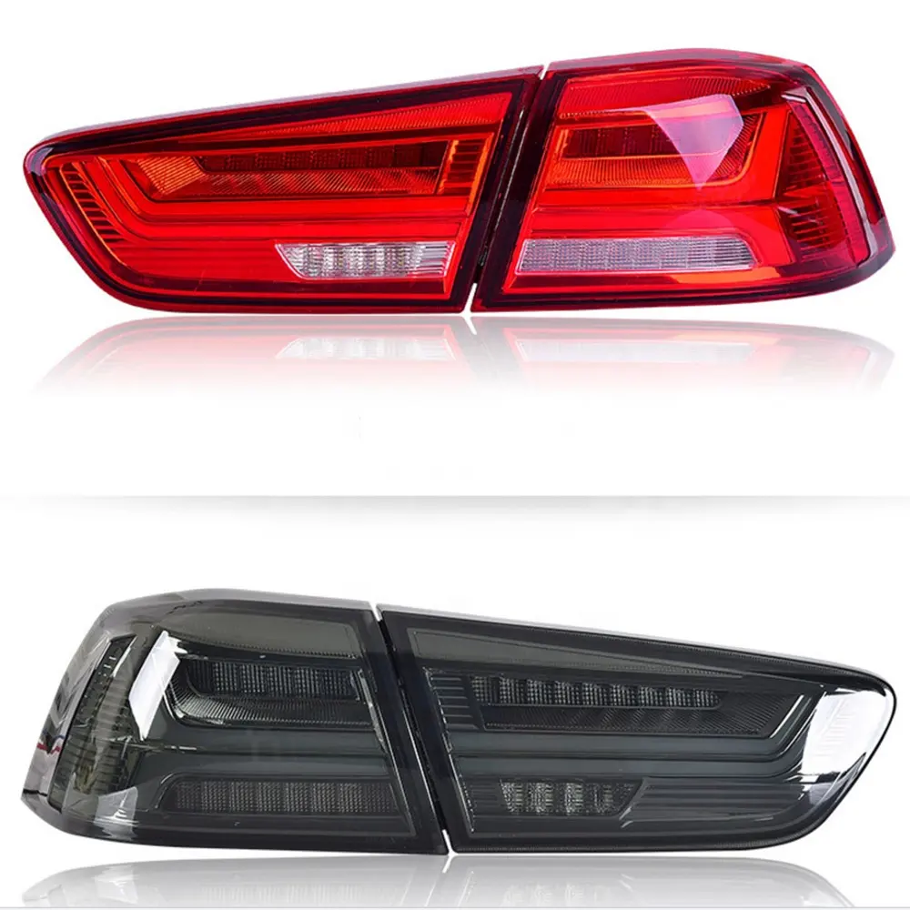 Lampu Ekor LED untuk Mitsubishi Lancer, Lampu Rem Belakang LED Berhenti, Sisi Kiri dan Kanan, Lampu Sinyal Belok, 2008-2017