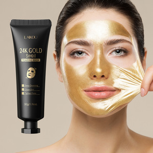 LAIKOU-<span class=keywords><strong>Masque</strong></span> facial exfoliant Sakura en or 24 carats, anti-rides, blanchiment, élimination des points noirs, produits de soins de la peau - Product Image 1