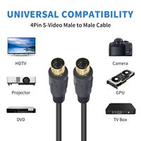 DAJIANG OEM S-Video Kabel Mini Din 4-Pin Stecker auf Stecker Vergoldet für Player Camcorder Laptops TV Monitor Videoübertragung