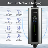 Station de recharge domestique pour véhicules électriques réglable 16A, nouvelle 3,5 kW pour Tesla Type1 Type2 GBT, chargeur pour véhicules électriques