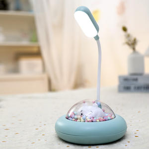 Lindo conejo platillo volador cápsula espacial colorida <span class=keywords><strong>noche</strong></span> niños aprenden a leer protección para los ojos lámpara de escritorio dormitorio carga USB - Product Image 4