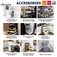 Armoires de cuisine modulaires blanches en thermofoil avec comptoir en marbre, prêtes pour cave à vin, structure en contreplaqué pré-assemblée