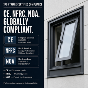 Fenêtre à baldaquin en aluminium CE NFRC NOA, sur mesure, <span class=keywords><strong>double</strong></span> vitrage, étanche, acoustique, commerciale, vente en gros - Product Image 5