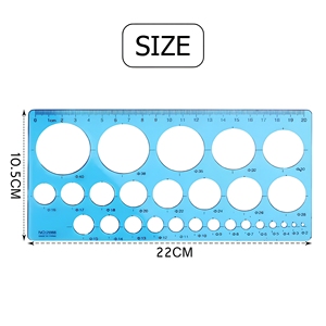 Righello Multiuso per Quilling, Righello a Cerchio, Stencil in Plastica, Strumento Geometrico per Disegno, Forniture per Studenti, Scuola e Ufficio - Product Image 2
