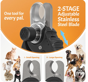 Nouvelle conception 2-en-1 Coupe-ongles et lime pour chiens et chats avec lumière, protection de sécurité améliorée, lame tranchante pour une coupe sans douleur et silencieuse - Product Image 3