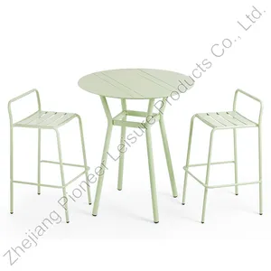 Superior Round Minimalist Outdoor Juego De Mesa Y Silla De Bar For Party Events