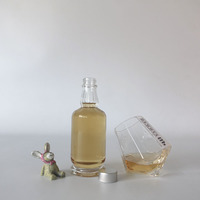 Bouteille en verre de 750 ml pour whisky et spiritueux avec base solide et design de col unique – Bouteilles en verre pour brandy et cognac