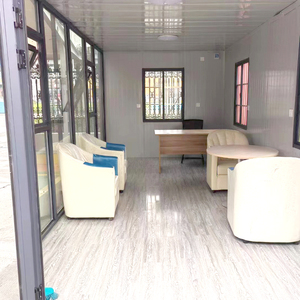 Lusso <span class=keywords><strong>a</strong></span> un piano tre camere da letto casa contenitore prefabbricata modulare portatile in vetro impilabile per alberghi appartamenti in acciaio - Product Image 5