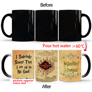 <span class=keywords><strong>Taza</strong></span> mágica que cambia de Color con mapa de <span class=keywords><strong>Harry</strong></span> Marauder, tazas de café sensibles al calor, tazas de té, regalo de Navidad sorprendido, novedad - Product Image 5