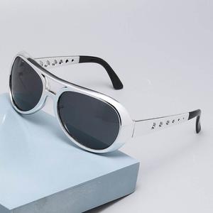 Gafas de Sol de Fiesta Modernas de Calidad, Gafas de Sol Unisex Vintage de Moda al por Mayor, Divertidas, Negras, con Montura Ovalada Dorada y Protección UV400 - Product Image 4