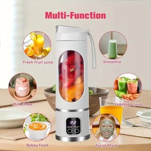 Blender et presse-agrumes portables alimentés par USB avec écran numérique, lames <span class=keywords><strong>en</strong></span> <span class=keywords><strong>acier</strong></span> <span class=keywords><strong>inoxydable</strong></span>, grande capacité - Product Image 1