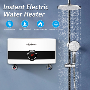 Calentador de Agua Instantáneo Eléctrico sin Tanque de 220V, 5500W, Acero Inoxidable, Seguridad IPX4, Control LED para Baño - Product Image 6