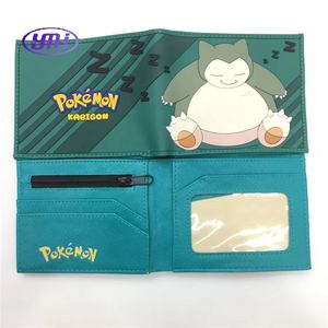 Pokemoned Gengar Snorlax Silicone Court Portefeuille Poche Monstre Porte-Cartes PU Cuir Bifold - Product Image 3