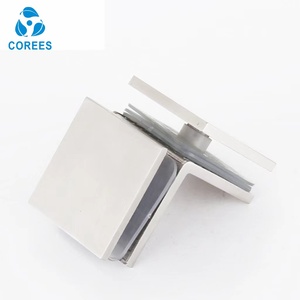 مشبك زجاج من الفولاذ المقاوم للصدأ مصبوب بدقة، مشبك تثبيت للقواطع الزجاجية، مفصلة زجاجية بزاوية 90 درجة، تصميم عصري للحمام سهل التركيب - Product Image 4