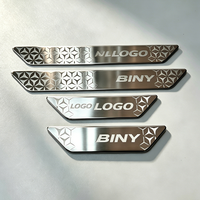 Plaque de seuil de porte de voiture sans fil à LED avec logo personnalisé, symphonie lumineuse, pour une protection efficace, état neuf