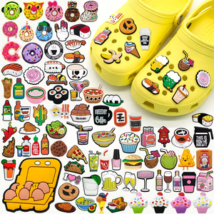 Aksesoris PVC Grosir Krispy Kreme Sushi Drink Shoe Charms Comida Food untuk Clogs Egg Shoes Lace Charm untuk DIY Fashion Sandal - Product Image 1