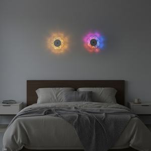 Lámpara de Pared con Sensor de Movimiento, Inalámbrica, con Base Magnética, Regulable, para Decoración de Dormitorio, Escalera, Sala de Estar, con Diseño de Flor - Product Image 4