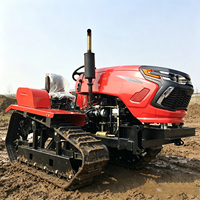 Livraison Gratuite Nouveau Tracteur Agricole Mini-Chargeuse sur Chenilles Homologué CE 25HP 35HP 50HP Moteur Diesel avec Fraise Rotative et Semoir