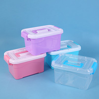Boîtes en plastique pour 100 pièces dosettes à linge perles Portable ménage pratique Portable seaux et tambours en plastique
