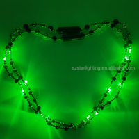 Collier lumineux à perles LED personnalisé par le fournisseur ODM, collier à perles vertes lumineuses pour les bars, les festivals, les fournitures de fête, les décorations, les cadeaux