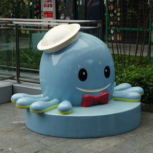 Y1004 Creative Dolphin Shaped Fiberglass <b>Chair</b> & Bench Premium Weatherproof Seating Portable Living Room & Airport <b>Lounge</b> Decor - Product Image 3