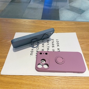เคสซิลิโคนสำหรับ iPhone 17 พร้อมห่วงคล้องนิ้วแบบ 360 องศา ที่ตั้งวางได้ บุด้วยไมโครไฟเบอร์  วัสดุ TPU นิ่ม สำหรับ iPhone 15 16 17 Pro Max - Product Image 2