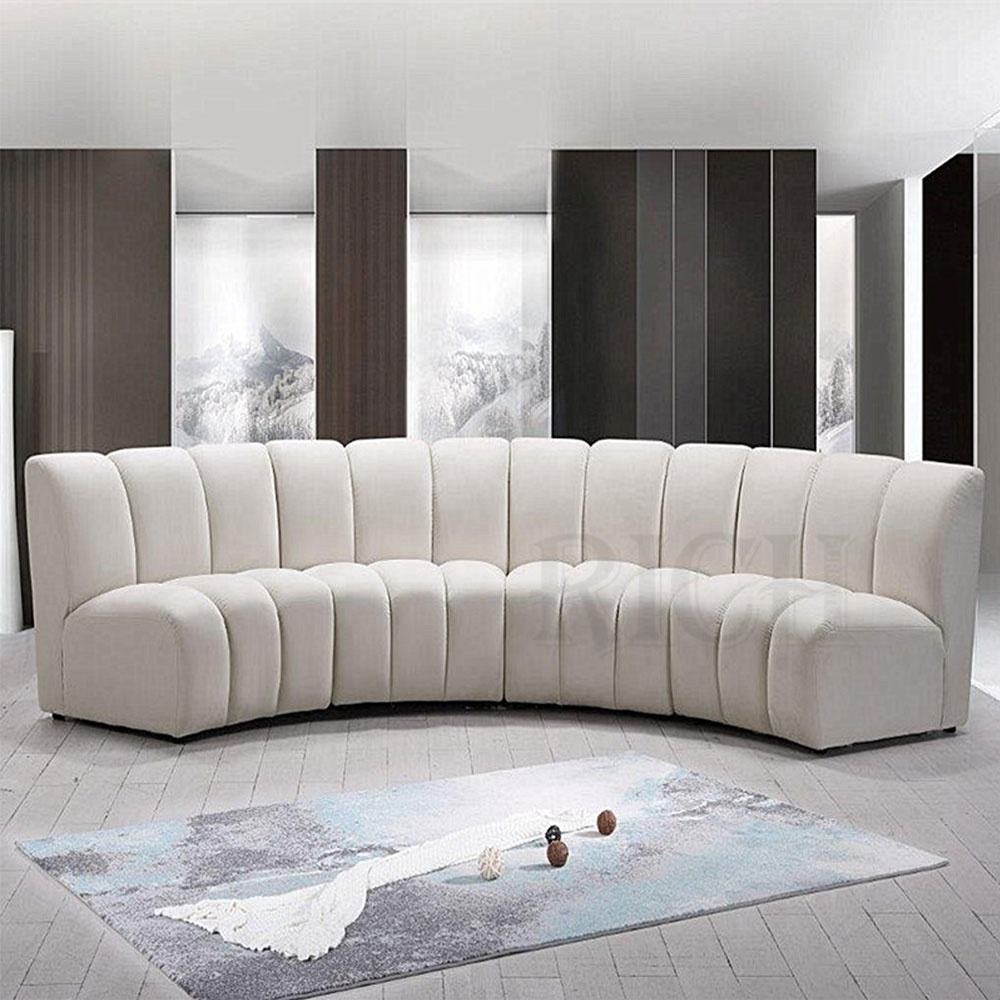 Moon Round Banquette Sofa Half Moon Shape Living Room Golen Modern