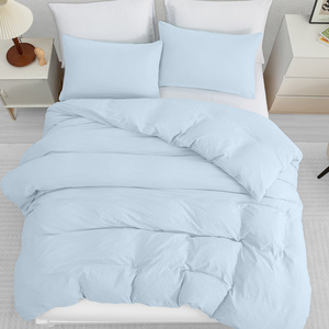 Ensemble de housse de couette en microfibre jaune uni ultra doux et confortable, 3 pièces, comprenant 2 taies <span class=keywords><strong>d</strong></span>'<span class=keywords><strong>oreiller</strong></span> et 1 housse de couette à fermeture éclair (Queen <span class=keywords><strong>90x90</strong></span>) - Product Image 2