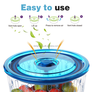 Récipient alimentaire en verre borosilicate de haute qualité avec couvercle sous vide, design de rangement empilable rond, hermétique, résistant à la chaleur, compatible micro-ondes - Product Image 3