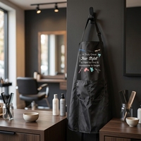 Tablier de coiffeur Deya en toile avec poche, lavable en machine, uniforme de salon pour coiffeurs et barbiers (C-Truly Hair Stylist Apron)