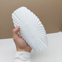 Moule en Silicone Grand Pot de Fleurs Nordic Shell pour Plâtre, Béton, Bricolage Vase Ciment Fabrication d'Art