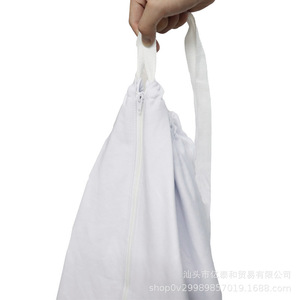 Laundry Bag Hanging Pure Cotton Canvas 41x15x68cm Washable Household Storage Basket - Product Image 5