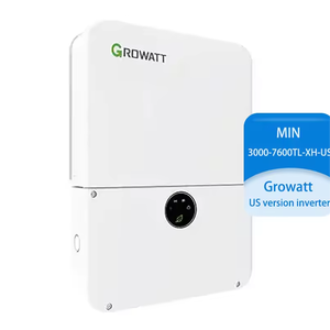 Growatt Versión EE. UU. MIN 5000TL-XH-US Monofásico 5KW Sistema de Almacenamiento de Energía Solar Conectado a la Red, Preparado para Batería MIN 5000TL-XH-US Ac Coupled Ener - Product Image 1