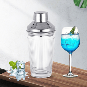 Ensemble de fabrication de <span class=keywords><strong>cocktails</strong></span> Martini sans alcool en gros de 450 ml, outils de bar, shaker à cocktail en verre avec couvercle anti-fuite et passoire - Product Image 6