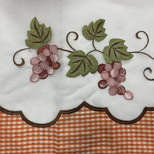 Personalizado multicolor <span class=keywords><strong>de</strong></span> la fruta bordada 100% poliéster gasa Chenille <span class=keywords><strong>cocina</strong></span> cortina tela tejida rollo embalado - Product Image 4