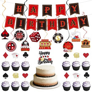 ชุดอุปกรณ์ตกแต่งงานวันเกิดธีมโป๊กเกอร์ 4 ชิ้น สำหรับ<span class=keywords><strong>จัด</strong></span><span class=keywords><strong>ฉาก</strong></span>กลางแจ้ง - Product Image 1