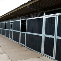 Écurie pour chevaux en acier préfabriqué haute résistance, résistante aux intempéries, pour l'élevage de bétail
