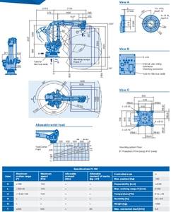 Paletizador Automático, Manipulador de 4 Ejes, Brazo Robótico de Paletización Yaskawa, Robots de Recogida y Colocación PL190 - Product Image 2