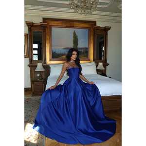 Vestido de Noche de Lujo Saks sin Tirantes, con Mangas Cortas y Cintura Impero, Talla XS, para Ocasiones Formales y Fiestas - Product Image 2