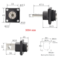 Nouveau coffret de stockage d'énergie pour batteries, connecteur tout cuivre 300A, borne haute intensité, borne de liaison pour véhicule électrique