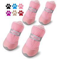 Chaussures d'été pour chien, respirantes, en maille, antidérapantes, avec semelle en caoutchouc, protection contre la chaleur, chaussures de marche en plein air