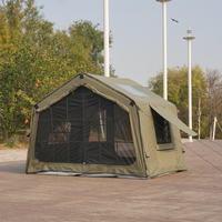 Tenda Camping Outdoor Berbingkai Kapas Anti Air 210g, Tenda Glamping Tiup