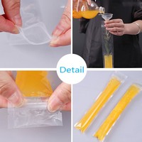 Sachets jetables pour moules à bâtonnets glacés - Tubes d'emballage en plastique refermables DIY pour yaourts, glaces et sucettes glacées