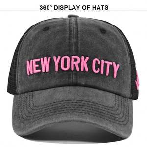 Gorras bordadas personalizadas, gorra de béisbol deportiva Unisex de algodón lavado con malla, gorra de béisbol informal para exteriores, gorra de camionero de red - Product Image 5