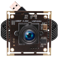 Módulo de Cámara USB ELP para Baja Iluminación, H.264 HD 1080P, Sensor IMX323, Lente de 3.6mm, 0.01Lux, 2MP, Placa de Cámara Web con Micrófono para PC