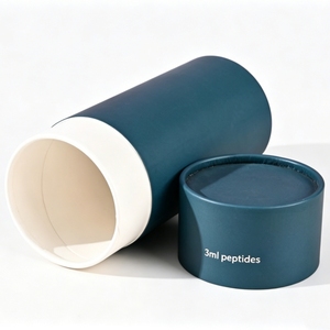 Custom Round Luxury Paper Cylinder <b>Gift</b> <b>Box</b> <b>White</b> Kraft Tube Packaging For Cosmetic Jar Perfume And Essential Oil Small Bottle - Product Image 1